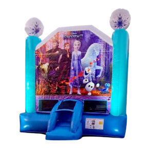 frozen bounce house -almapartyrentals