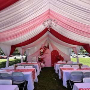20ft x 20ft Strawberry Style Draped Tent