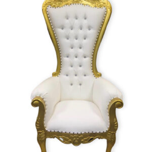 Throne Chair wood gold frame - 7ft tall